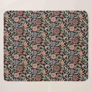 Süße Vintage Retro Blumen Sherpa Decke Sherpadecke