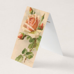 Süße Vintage-Rose mit Nachricht Danke-Karte