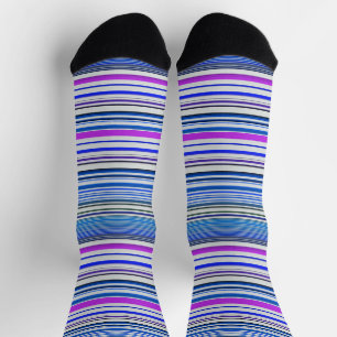 Süße violettblaue Streifen Socken