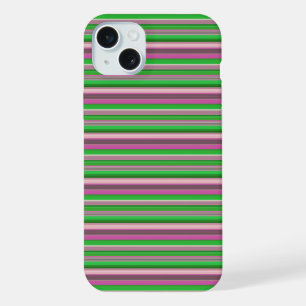 Süße violette grüne Streifen iPhone 15 Plus Hülle