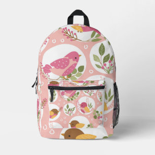 Süße Vögel Bedruckter Rucksack