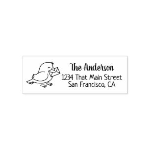 Süße Vogel-Briefzustellung, Familienname und Rücks Permastempel