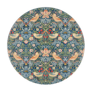 Süße Vögel, Erdbeer-Dieb Vintage-Kunst Schneidebrett