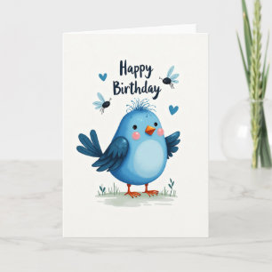 Süße Vogel-Illustrationskarte Karte