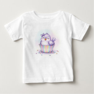 Süße Vögel. Plum Cupcake von Natasha Us Baby T-shirt
