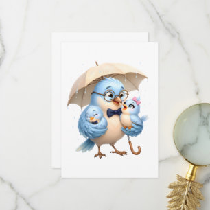 Süße Vogel-Vater-förmige Dankeschön-Karte Dankeskarte