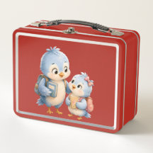 Süße Vogelschwestern Rote Lunchbox