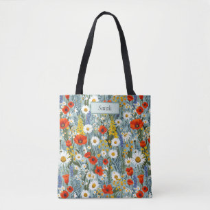 Süße Vorlage Chic Blumen Boho Personalisiert Tasche