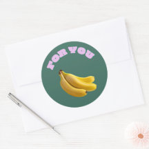 Süße Wahl Bananen-Aufkleber – Handgezeichnet und s
