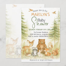 Süße Wald-Baby-Tiere für die Babyparty