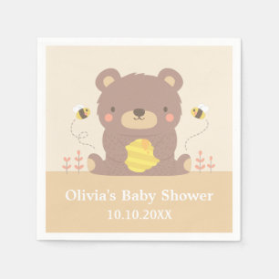 Süße Wald-Braunbär-Baby-Party-Papier-Servietten Serviette