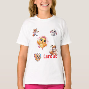 Süße Wald Freunde Los geht's Cartoon T-Shirt