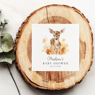 Süße Waldhirsche-Herbst-Baby-Party Serviette