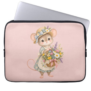 Süße Waldmaus – Europäisches Cottage Laptopschutzhülle