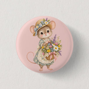 Süße Waldmaus – Illustration für den europäischen Button