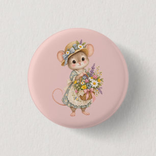 Süße Waldmaus – Illustration für den europäischen Button