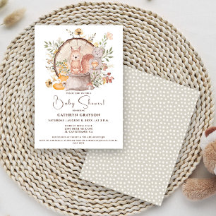 Süße Waldtier-Freunde Baby Shower Einladung
