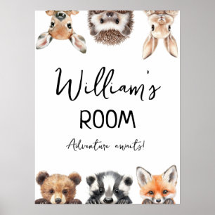 Süße Waldtiere Baby-Nursery-Raum Poster