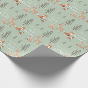 Süße Waldtiere-Baby-Party Geschenkpapier