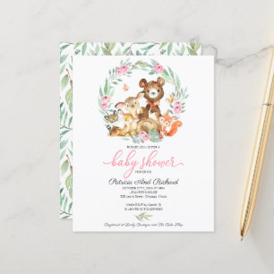 Süße Waldtiere Grünzeug Baby Shower