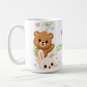 Süße Waldtiere Kinderzimmer Wandkunst – Bär Kaffeetasse