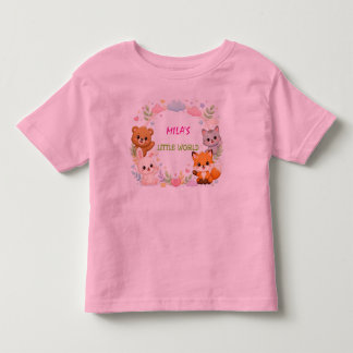 Süße Waldtiere Kinderzimmer Wandkunst – Bär Kleinkind T-shirt