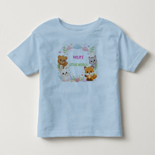 Süße Waldtiere Kinderzimmer Wandkunst – Bär Kleinkind T-shirt
