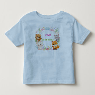 Süße Waldtiere Kinderzimmer Wandkunst – Bär Kleinkind T-shirt