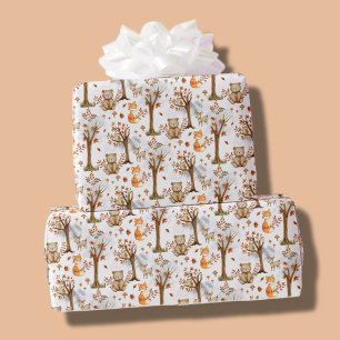 Süße Waldtiere Muster Geschenkpapier