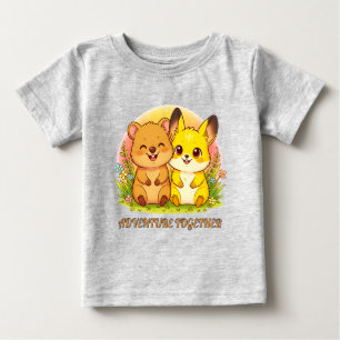Süße Waldtierfreunde Kawaii Baby T-shirt