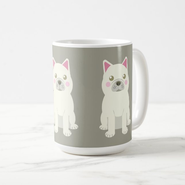 Süße Wangen Französische Bulldogge Kaffeetasse (VorderseiteRechts)