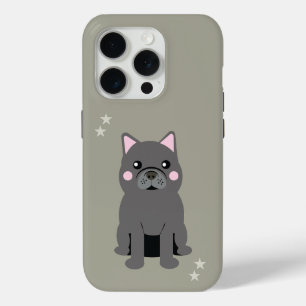 Süße Wangen Grauer Französische Bulldogge Case-Mate iPhone Hülle