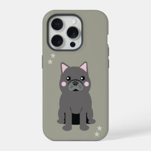 Süße Wangen Grauer Französische Bulldogge iPhone 15 Pro Hülle