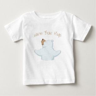 Süße warme Bärenumarmungen Süße Eisbärkinder Grafi Baby T-shirt