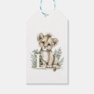 Süße Wasserfarbe-Baby-Tiere-Alphabet-Löwe Geschenkanhänger