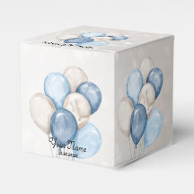 Süße Wasserfarbe Blau Weiße Ballons Party