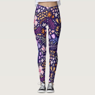 Süße Wasserfarbe Florale Blütenpracht Individuelle Leggings
