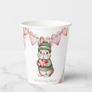 Süße Wasserfarbe-Hasen-Baby-Party Pappbecher