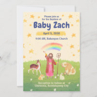 Süße Wasserfarbe Jesus Baby-Taufe Taufe