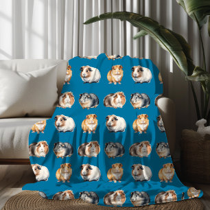 Süße Wasserfarbe-Meerschweinchen-Flanelldecke Fleecedecke