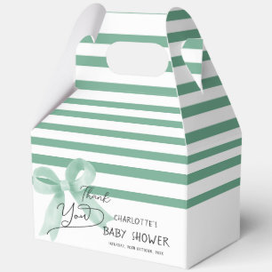 Süße Wasserfarbe Minze Schleife Baby Shower Geschenkschachtel