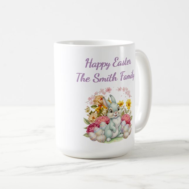 Süße Wasserfarbe Ostern Kaffeetasse (VorderseiteRechts)