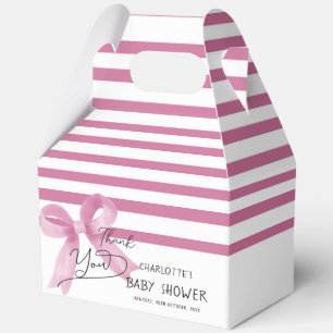 Süße Wasserfarbe Rosa Schleife Baby Shower Geschenkschachtel