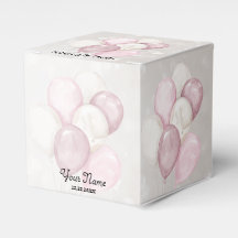 Süße Wasserfarbe Rosa Weiße Ballons Party