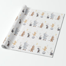 Süße Wasserfarbe-Safari-Zirkus-Tiere Boho