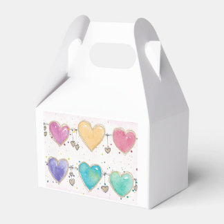 Süße Wasserfarbe Valentinsherz Geschenkboxen Geschenkschachtel