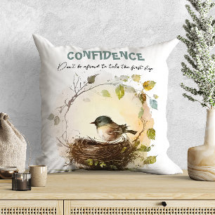 Süße Wasserfarbe-Vogel-Kinderzimmer-Motivation Kissen