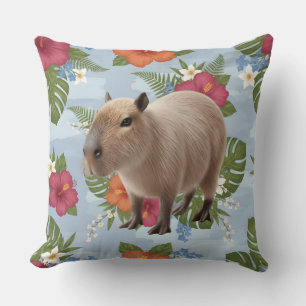 Süße Wasserfarben-Capybara-Tier-Illustration Kissen