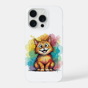 Süße Wasserfarben-Katzen-Handyhülle iPhone 15 Pro Hülle