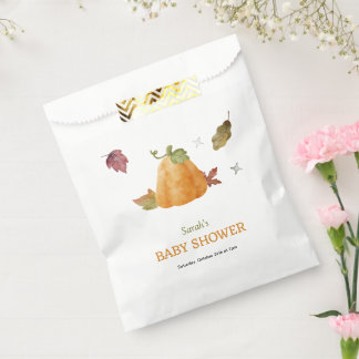Süße Wasserfarben-Kürbis-Herbst-Baby-Papier-Servie Geschenktütchen